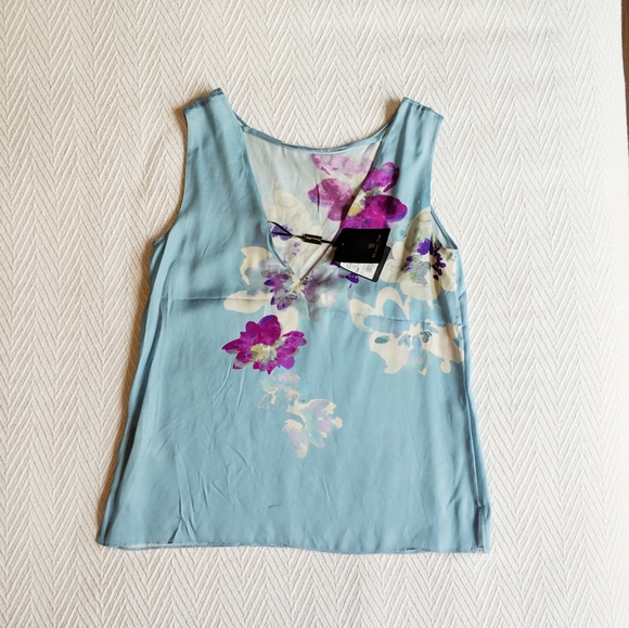 Open Back Silky Tank Top - Picture 2 of 5